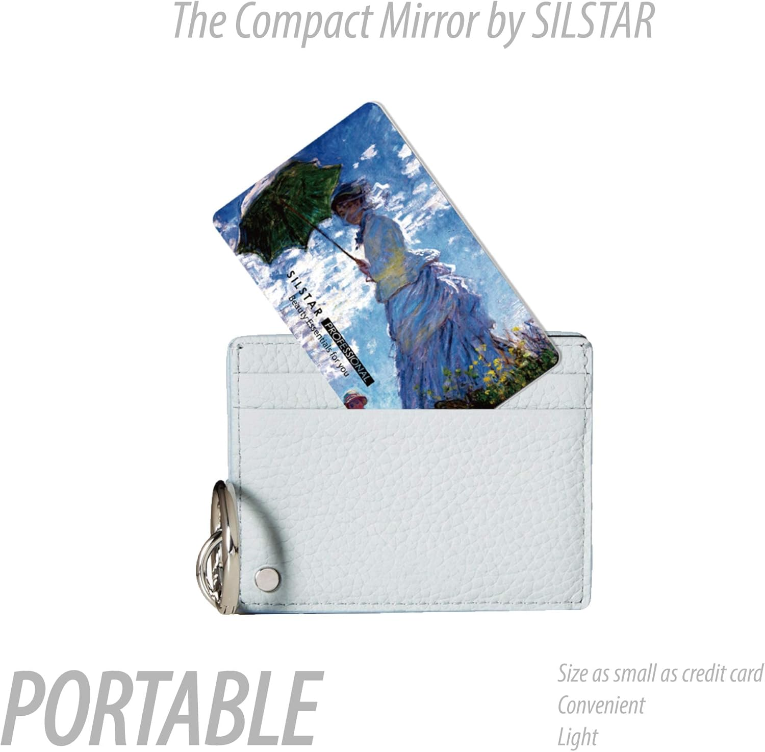 SILSTAR PROFESSIONAL Compact Card Mirror, Unbreakable Acrylic Makeup Mirror (Van Gogh_Sunflowers_Neue Pinakothek) 153