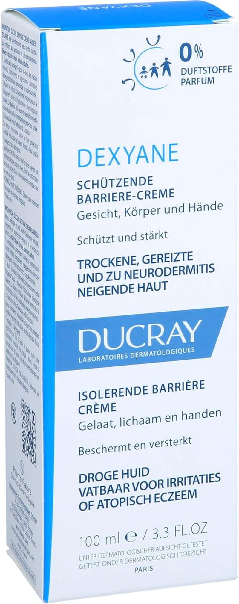 Ducray Dexyane Protective Barrier Cream for Face, Body and Hands 100Ml image number 5