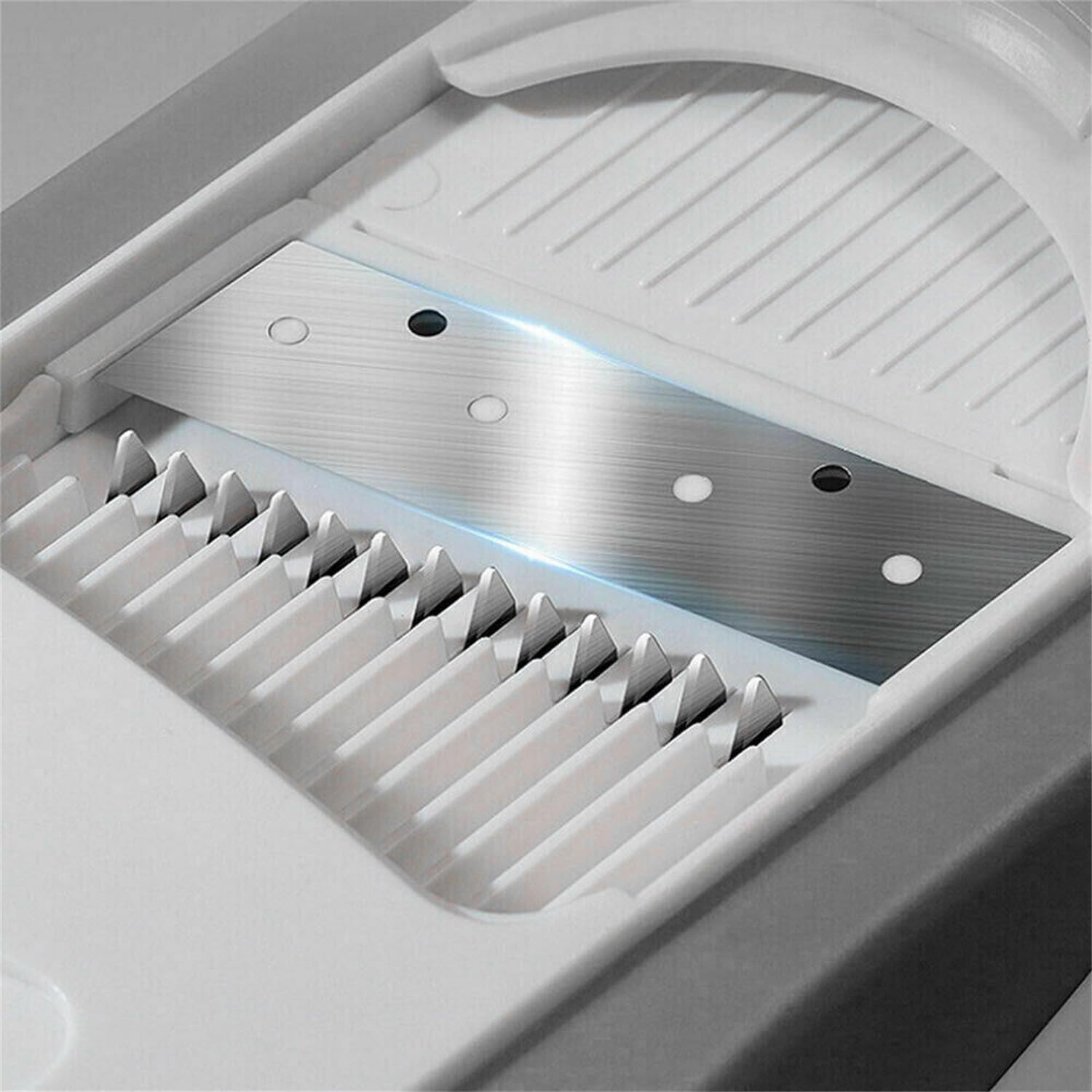 Leona Co 4 in 1 Vegetable Chopper with Container for Kitchen, Adjustable Thickness Potato Cutter, Faster Food Slicer Gadgets for Kitchen Food Chopper Fast Meal Prep image number 6