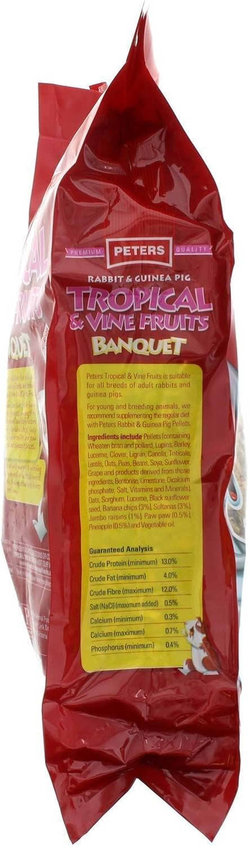Peters Rabbit & Guinea Pig Tropical and Vine Fruits 4Kg image number 2