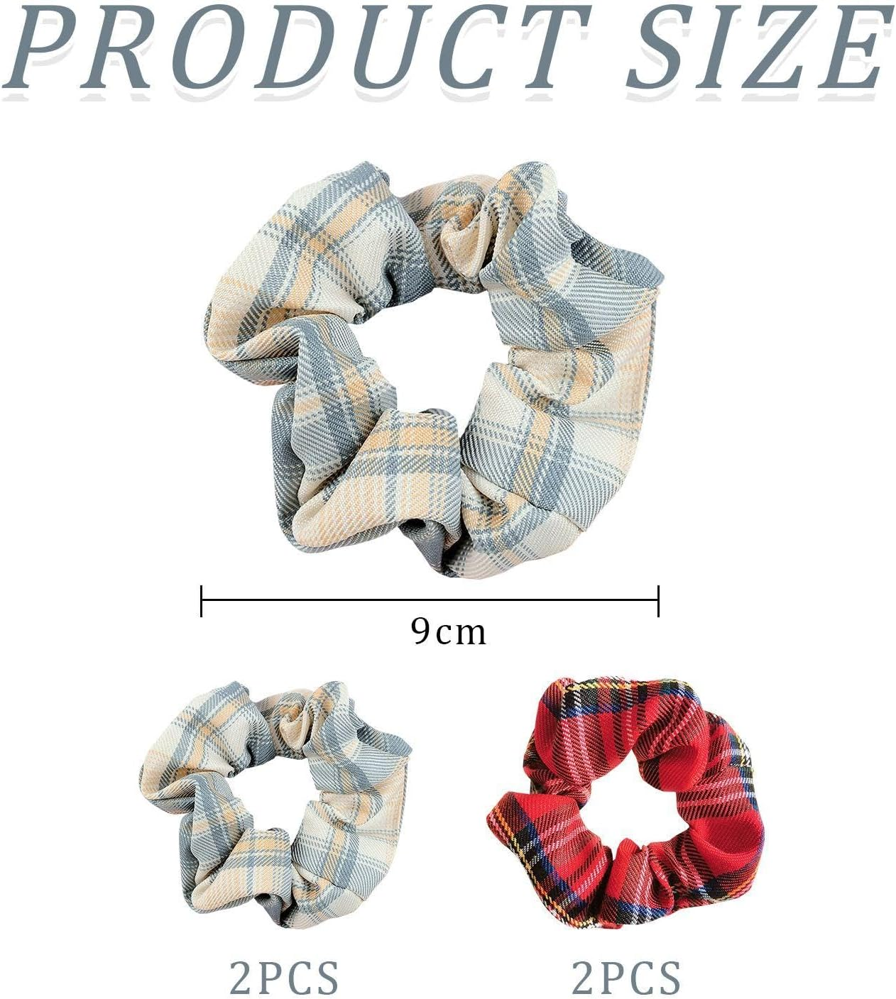 Set of 4 Opponent Hair Rings, Retro Hair Rings, Simple Hair Rings, Hairstyle Accessories, Fabric Hair Rings, Elastic Hair Rings image number 5