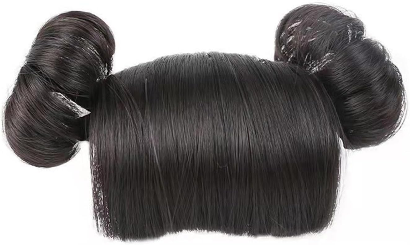 NVOQILIN Bun Headbands Infants Wig Bangs Chignons Hairpiece 1-4T Girls Boy Headwear Lovely Buns Hairband Decors image number 4