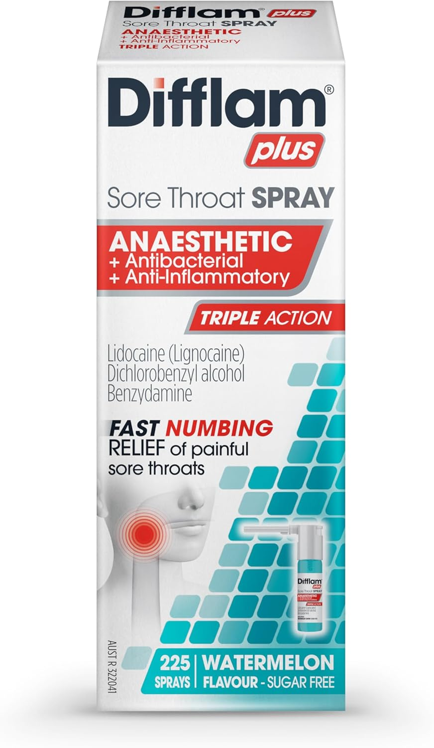 Difflam plus Sore Throat Spray 30 Ml, Watermelon image number 1