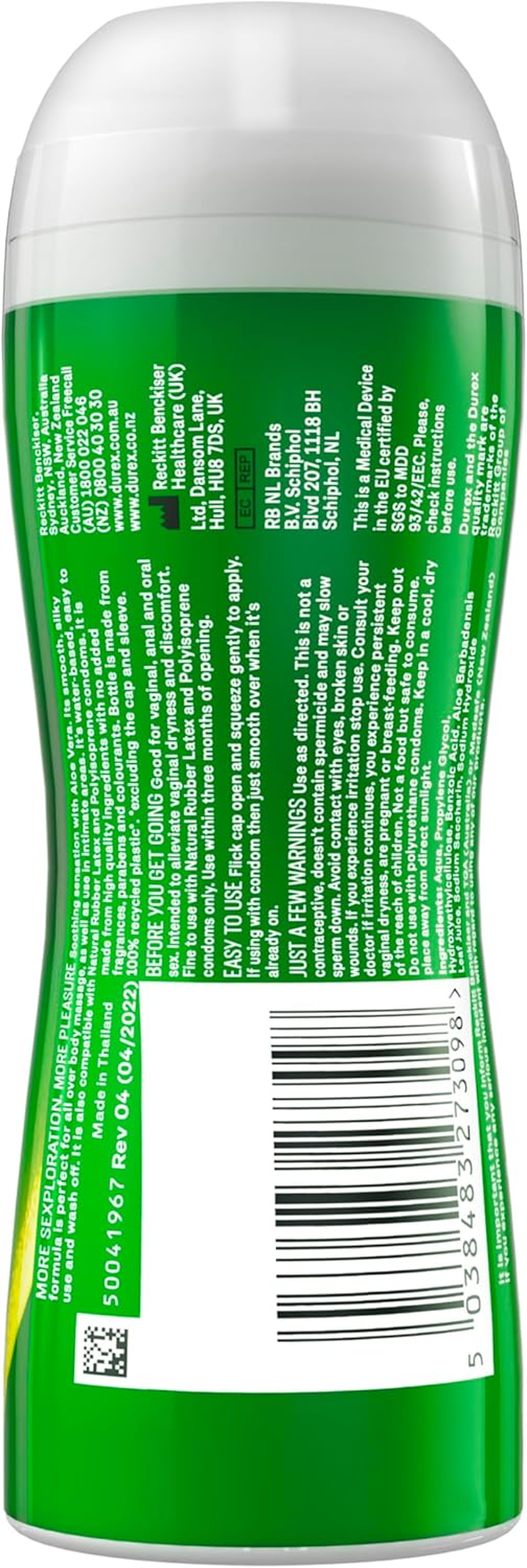 Durex 2 in 1 Massage Lube Gel Intimate Lubricant with Aloe Vera, 200Ml image number 6