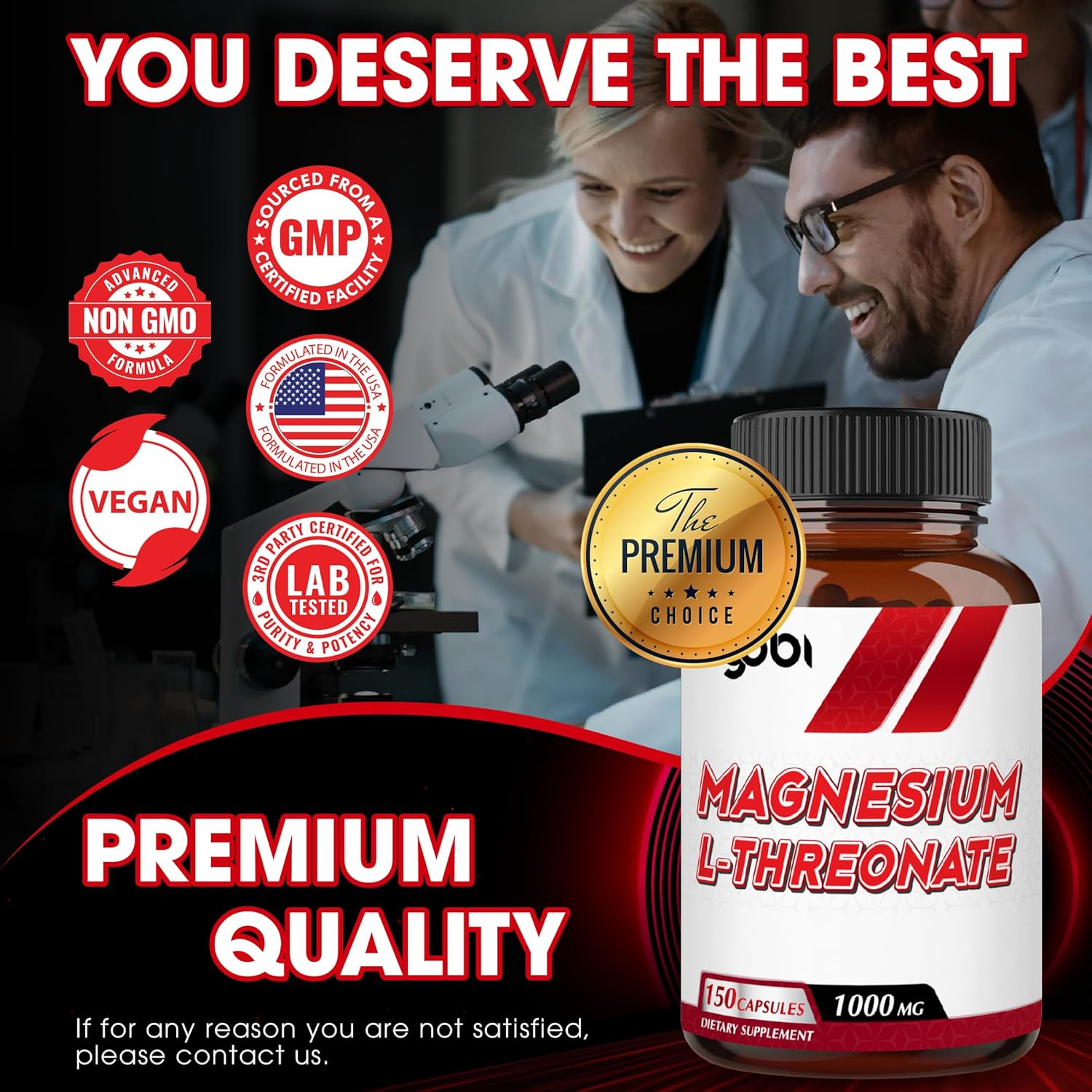 Agobi 1000Mg Magnesium L Threonate Supplement - 150 Pills - Strength Concentrated Formula for Comfortable Mind, Brain Health, Focus & Cognitive Support - Gluten-Free, Non-Gmo image number 1