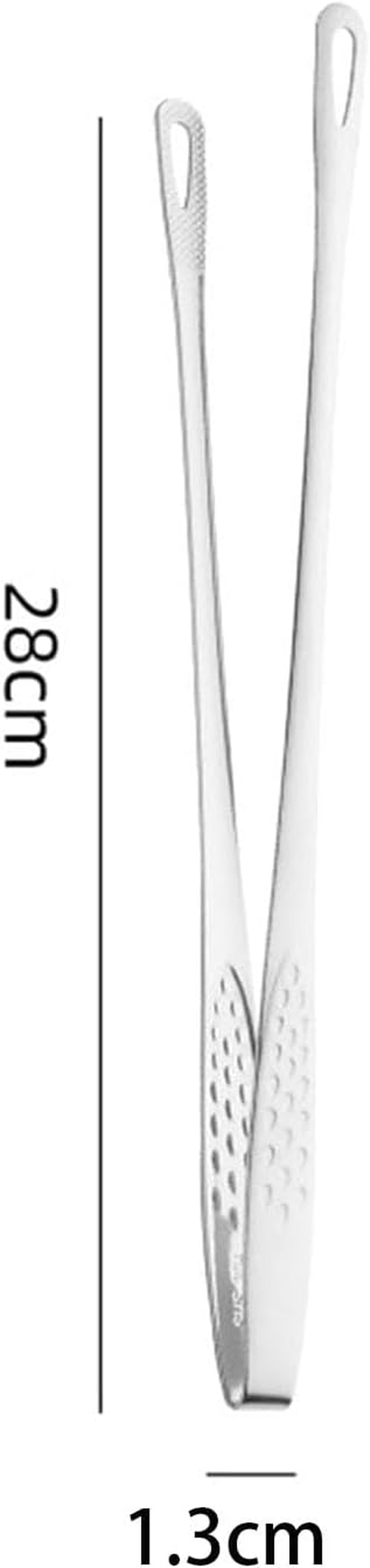 &zwnj;Korean & Japanese BBQ Tongs 2 Pack, Stainless Steel Grill Tongs for Cooking, Heat-Resistant, Rust-Proof, Easy to Clean, Perfect for Home, Restaurant, Outdoor Barbecue(11 Inch)