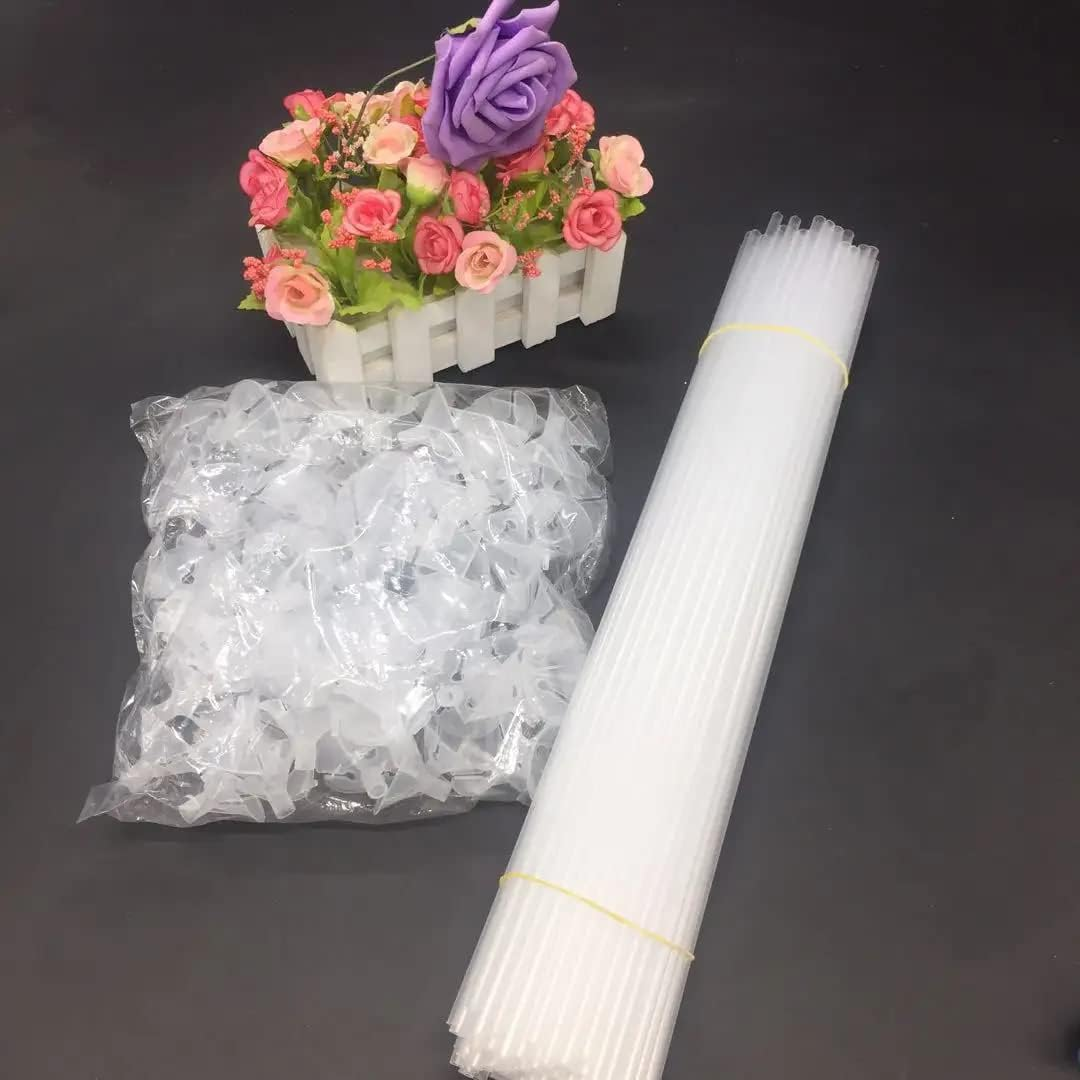 100 Balloon Holder Rods for Thickened Balloons for Weddings, Birthdays, Festivals, and Anniversary Parties Balloon Decorations for Children, Boys, and Girls (32Cm Transparent Color) image number 2