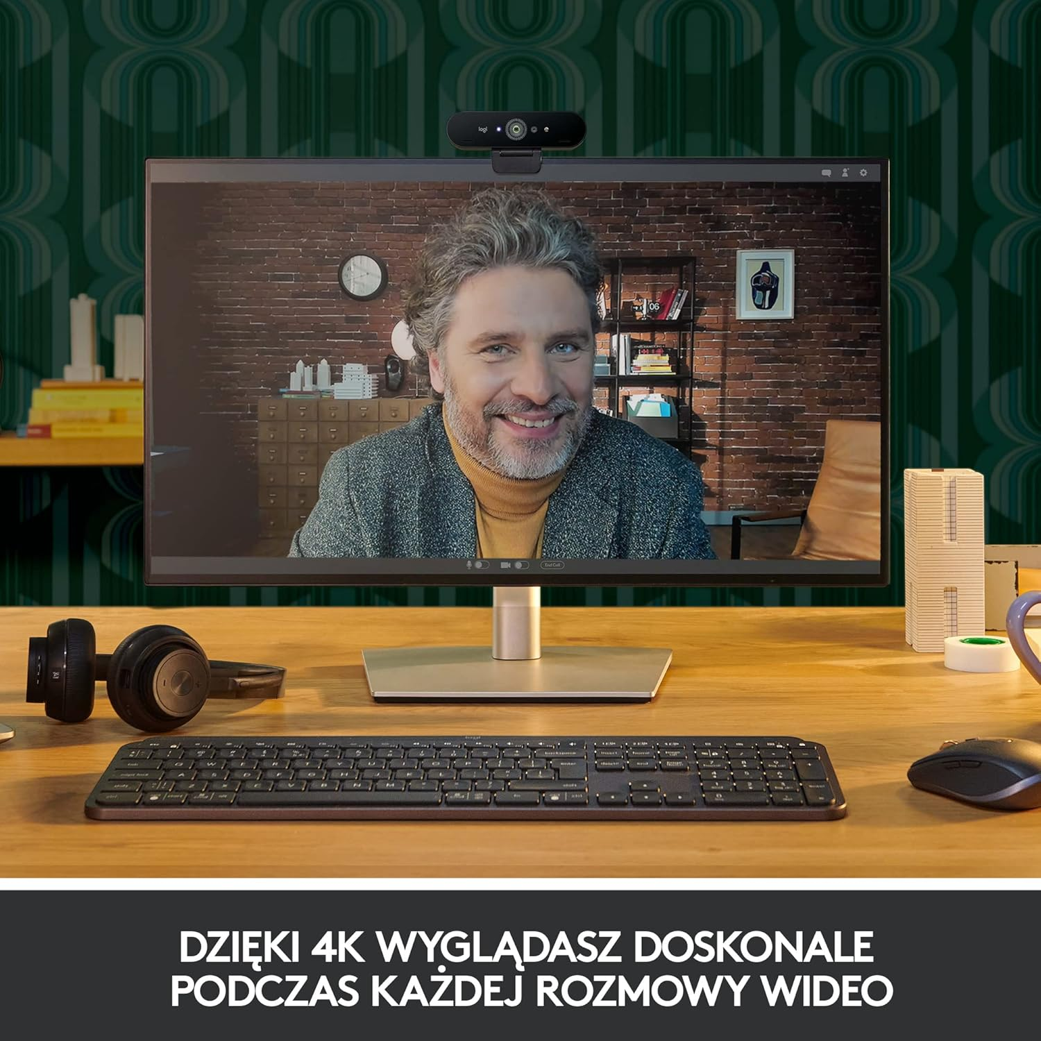 Logitech Brio Stream Webcam - Ultra 4K HD Video Calling, Noise-Cancelling Mic, HD Auto Light Correction, Wide Angle, Compatible with Microsoft Teams, Zoom, Google Meet on Pc/Mac, Streaming - Black image number 4