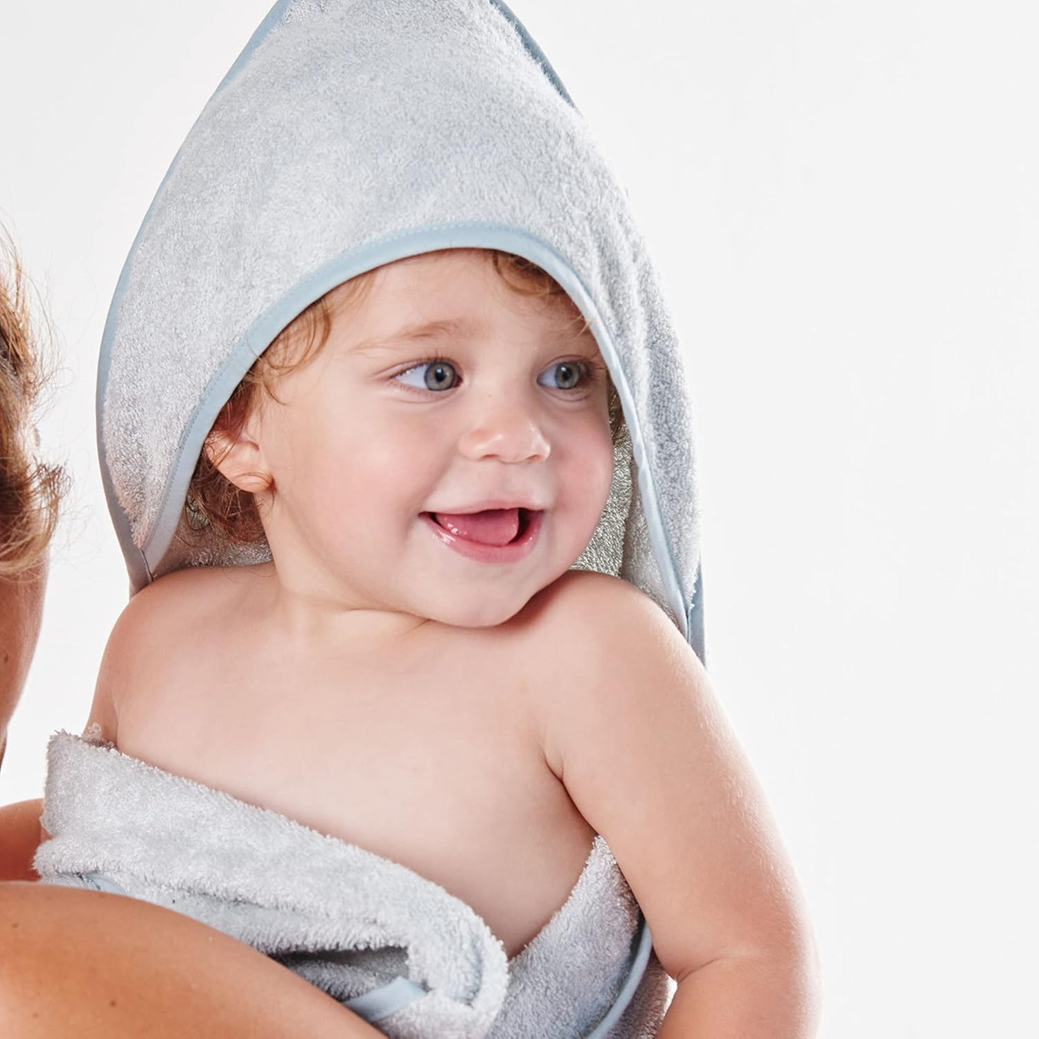 Little Bamboo Hooded Baby Bath Towel - Whisper image number 1