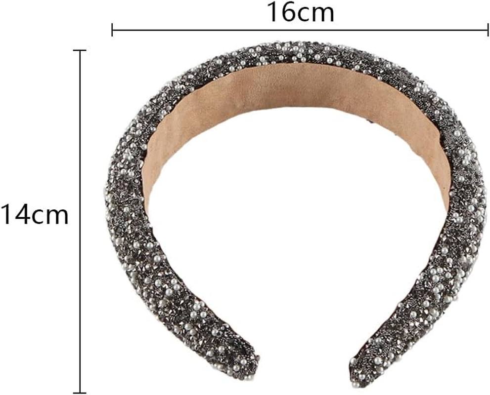 Namvo 2 Pcs Rhinestone Headbands Sparkly Jeweled Beaded Hair Hoops Crystal Glitter Hair Band Women Diamond Hairband for Valentine'S Day Wedding Birthday Daily Decor image number 4