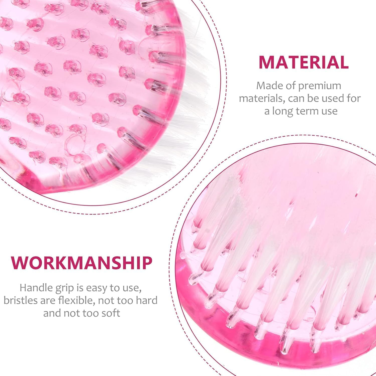 Cyktxei 6Pcs Facial Cleansing Brush Set with Long Handle Nail Dirt Remover Brush for Deep Cleaning Face Hands Fingertips and Toes Gentle Exfoliator Scrubber for Men and Women Personal Care image number 4