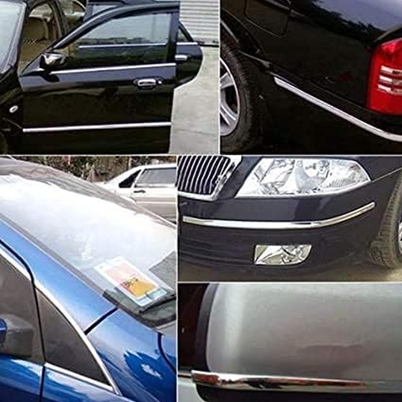 3/4"(20Mm) Automotive Chrome Trim Molding 25Ft Universal Car Side Body Trim(Self-Adhesive) Scratch-Proof Decorative UV Protected for RV Truck Motor Exterior Interior Door Window Bumper image number 2