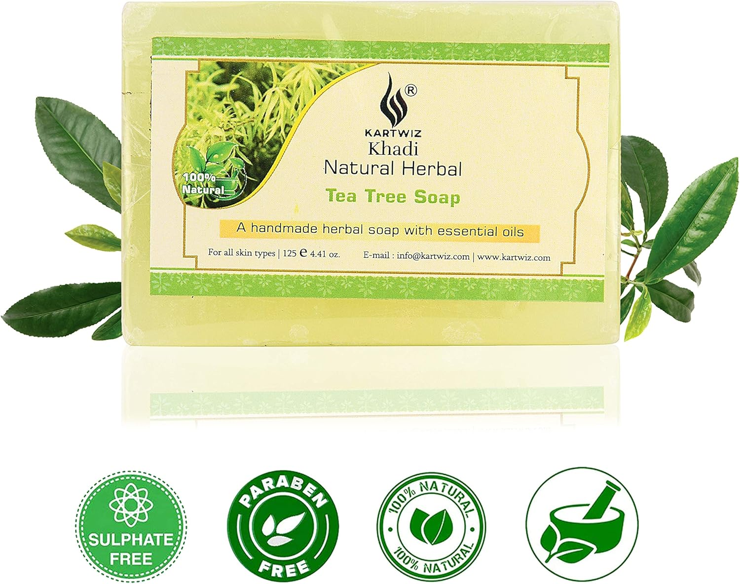 Khadi Natural Herbal Bathing Handmade Assorted Soap with Essential Oils || Pack of 8