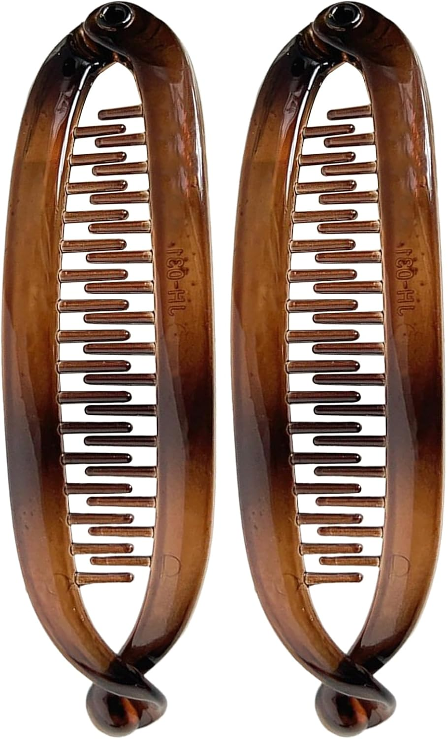 Banana Hair Clip - 2PCS Claw Clip for Thin Hair | Double Banana Clip Bullet Claw Clincher Comb | Strong Hold for Thick, Thin Curly Styles | Non-Slip Styling Accessories