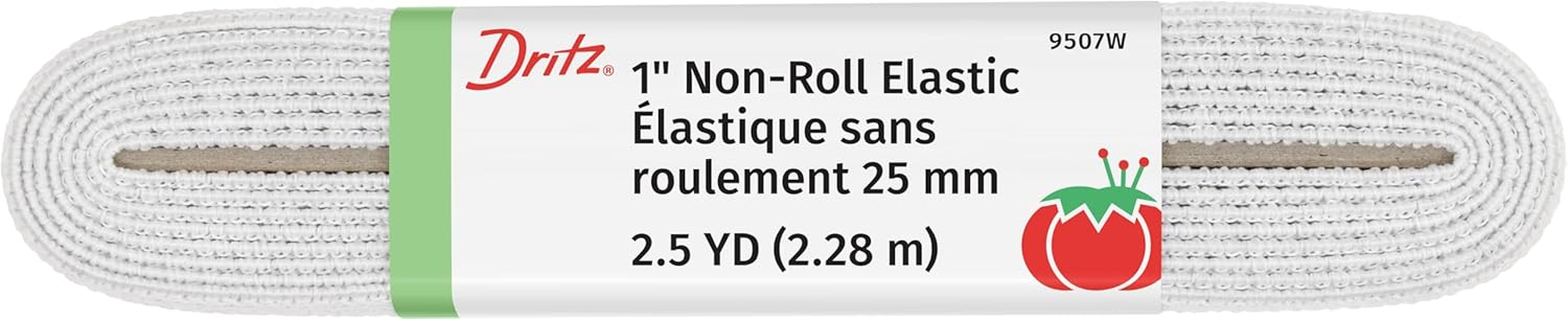 Dritz 9480W Non-Roll Woven Elastic, White, 1-1/2-Inch by 10-Yard image number 5