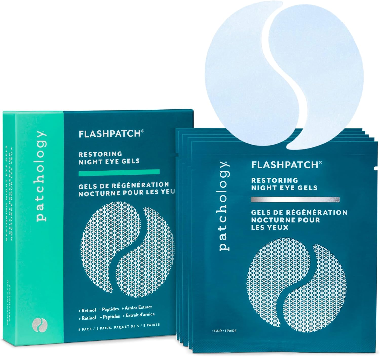 Flashpatch Restoring Night Eye Gels by Patchology for Unisex - 5 Pair Patches image number 2
