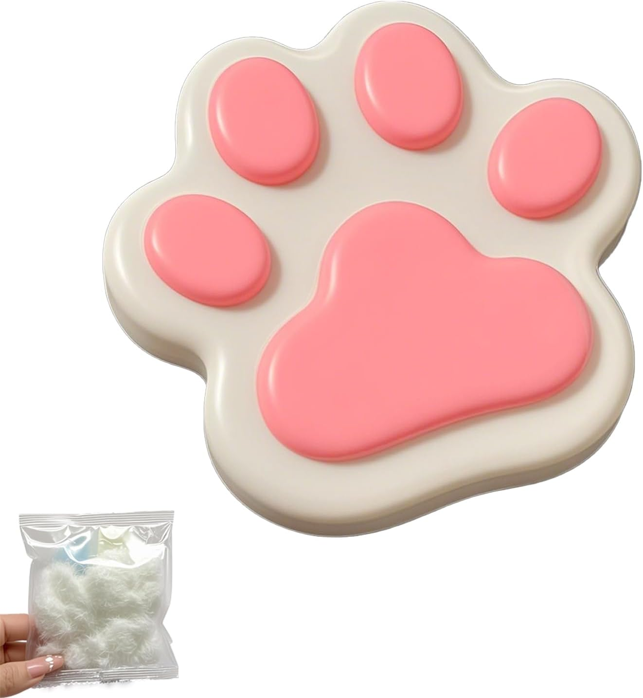 5 Inch Big Cat Paw Squishy Toys for Stress Relief, Cute Cat Paw Design, Adorable Soft Squeeze Toys for Kids and Adults (Pink) image number 2
