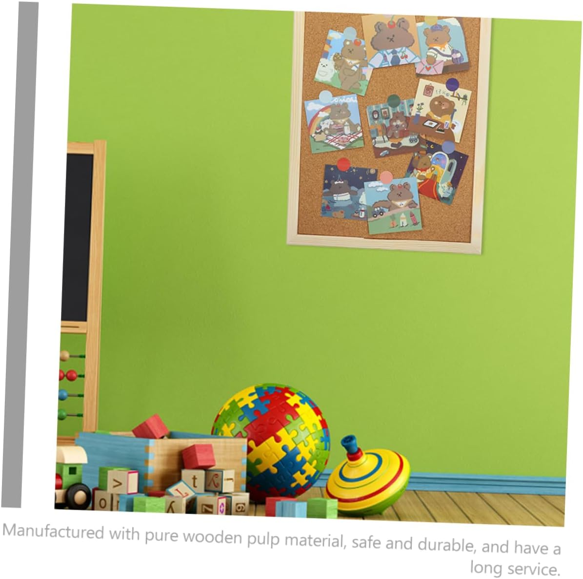 Tofficu Thumbtack Board Cork Board Wall for Household Office Decor Bulletin Memo Message Cork image number 4