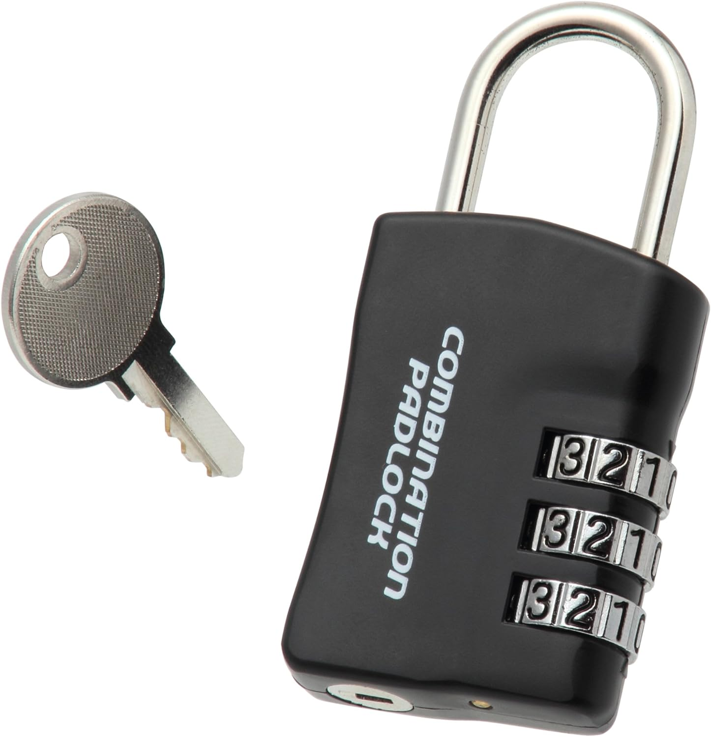 Nomuratec N-1286 Padlock RK Dial Padlock with Reset Function, 3-Stage Type (1,000 Ways), Emergency Release Small Key Identical Type image number 2