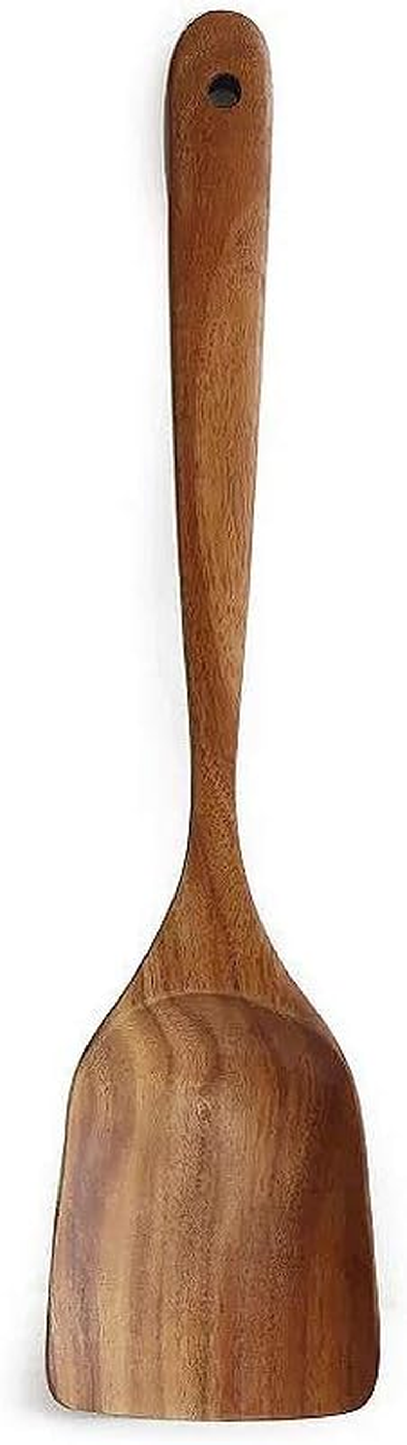 Mary Paxton Teak Kitchen Utensils,Wooden Spatula Spoons Turner Kitchenware Seasoning Scoop Dipping,Oil Dipper,Meal Rice Scoop,Soup Nonstick Pan Cookware Natural Utensils Handcrafted Cutlery Tool Wooden Turner(13*3.23In)