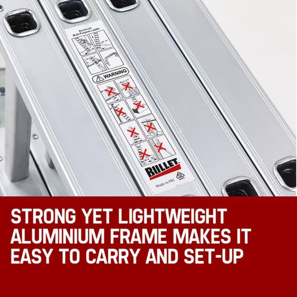 4.7M Adjustable Configuration Folding Aluminium Multipurpose Ladder image number 1