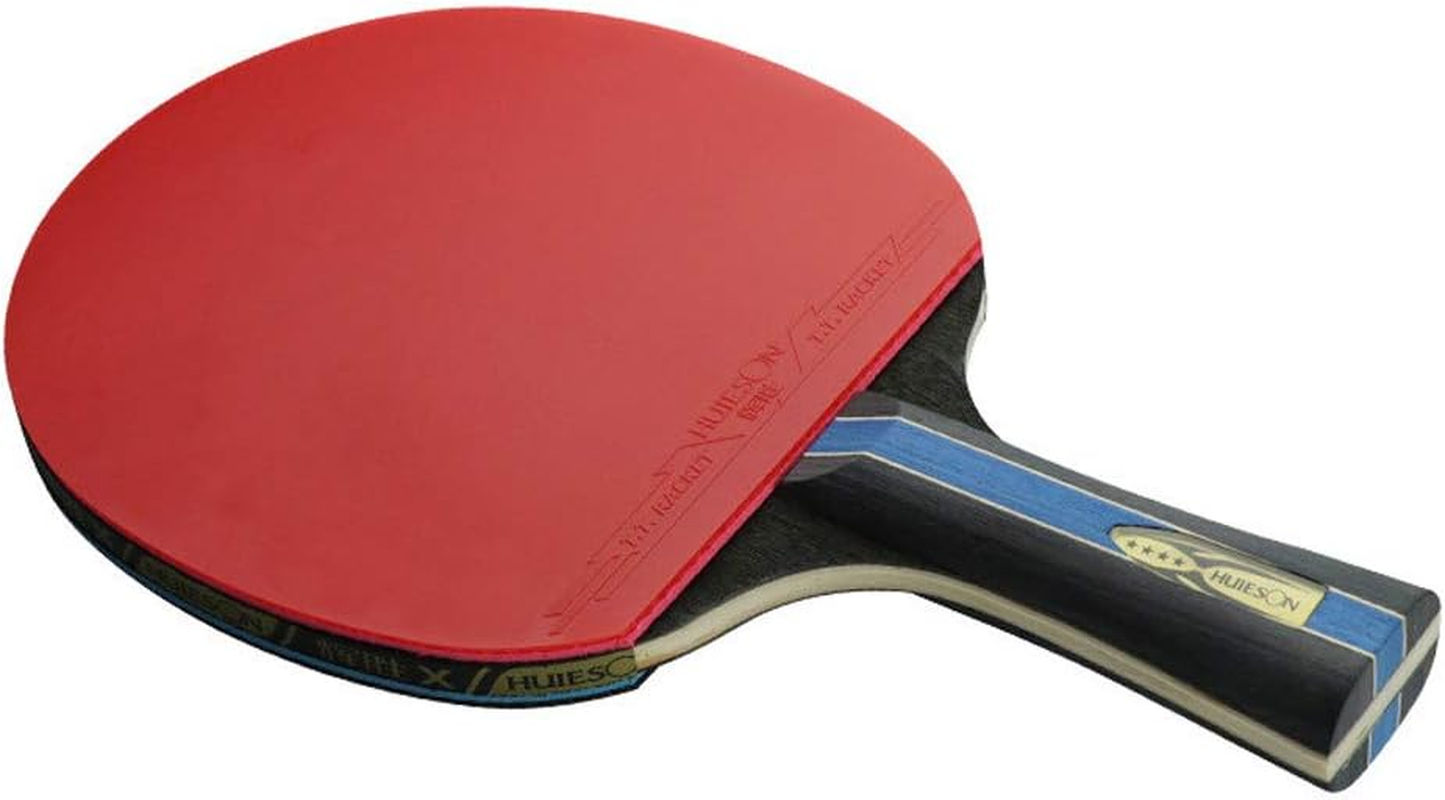 4 Star Table Tennis Racket Pimples-In Rubber Table Tennis Bat Ping Pong Paddle with Bag image number 3