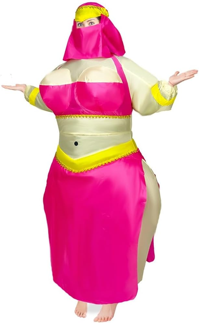 Inflatable Sumo Wrestler Suit Costume for Adult Blow up Halloween Party Fat Suit Fancy Families Member Game image number 1