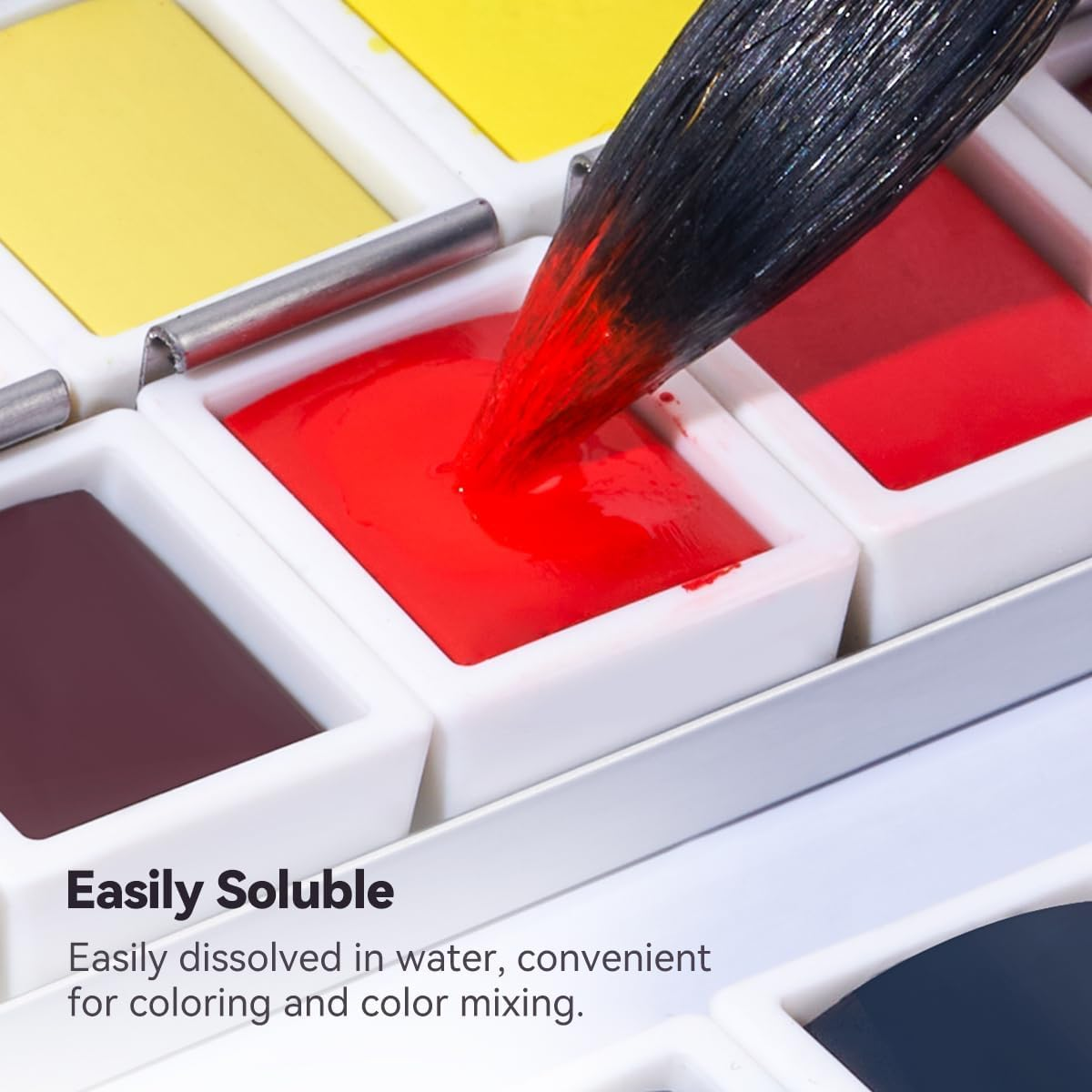 LIGHTWISH Watercolor Paint Set, 48 Colors Professional Watercolor Paint with Watercolor Brushes, Travel Watercolor Set for Artists and Crafters, Art Supplies for Adults image number 6