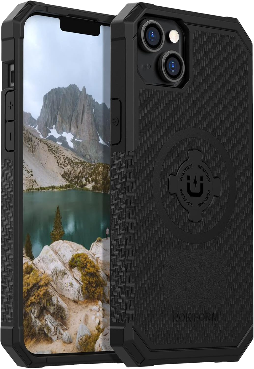 ROKFORM Iphone 14 plus Case, Rugged Series, Dual Magnet + Magsafe Compatible, Cover with Roklock Twist Lock, Magnetic Protective Apple Gear, Drop Tested Armor (Black) image number 2