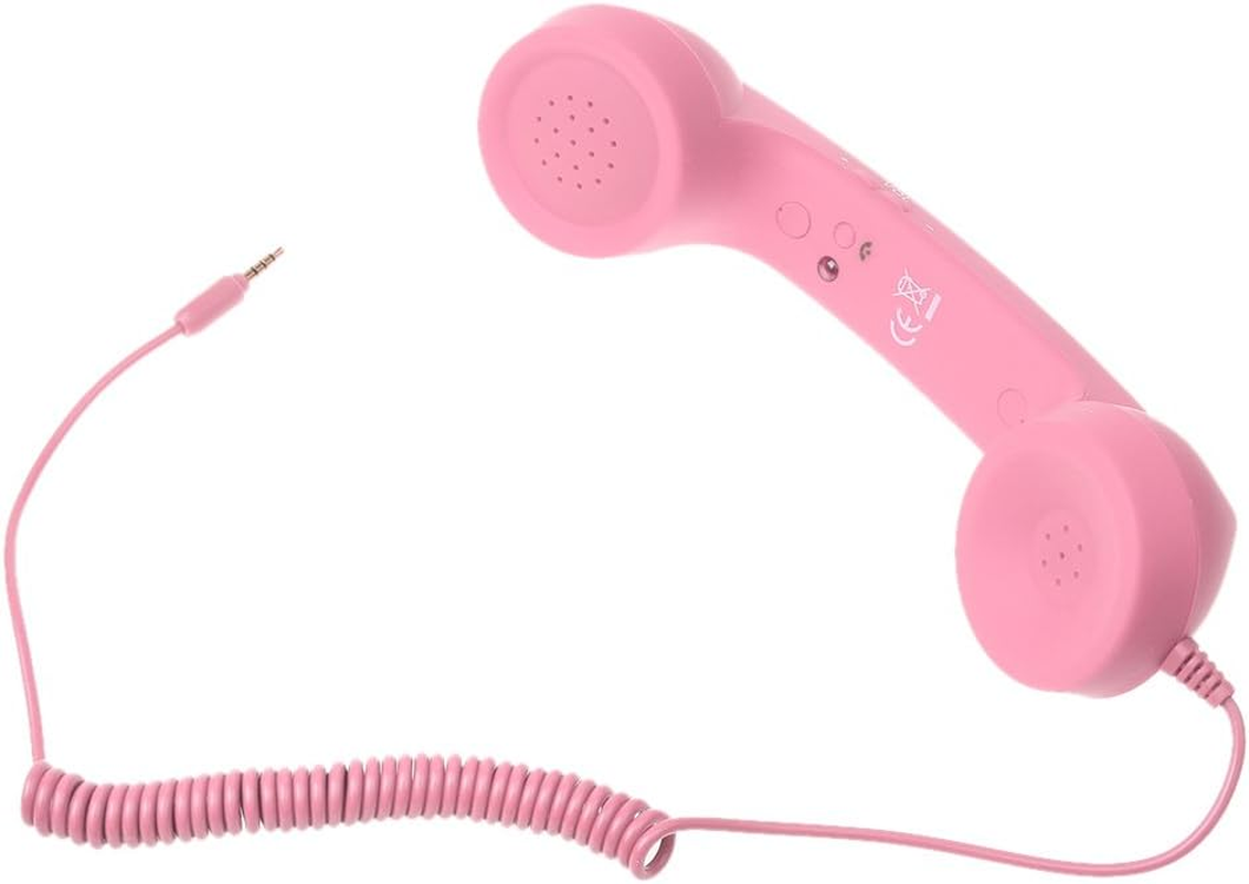 Baosity 3.5Mm Retro Radiation Proof Mic Phone Handset Telephone for Iphone Android - Pink image number 3