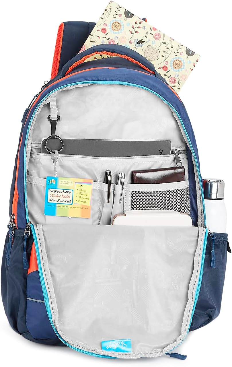 Skybags STRIDER PRO 02 LAPTOP BACKPACK (H) BLUE, Blue, One Size, Classic image number 2