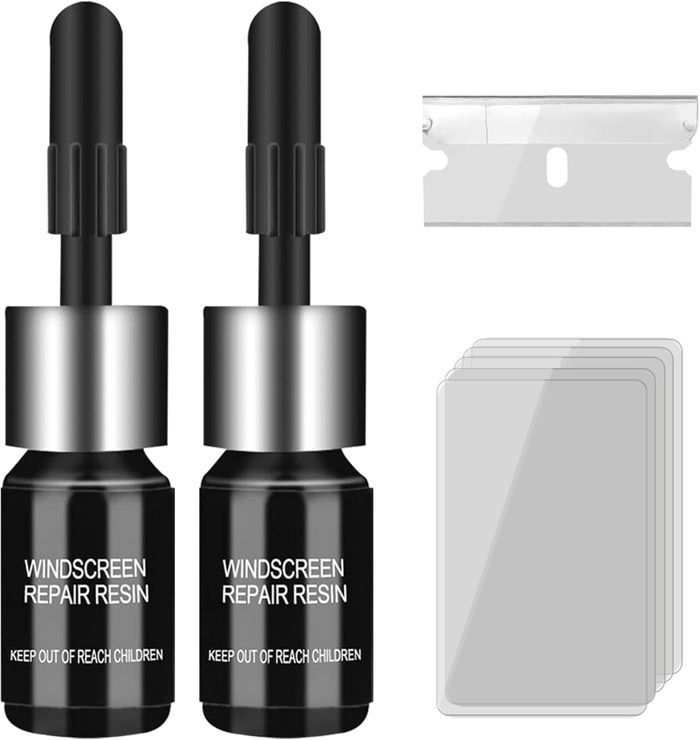Windshield Crack Repair Kit, Windshield Repair Kit for Chips and Cracks, Glass Repair with 2 Bottles of Resin image number 2