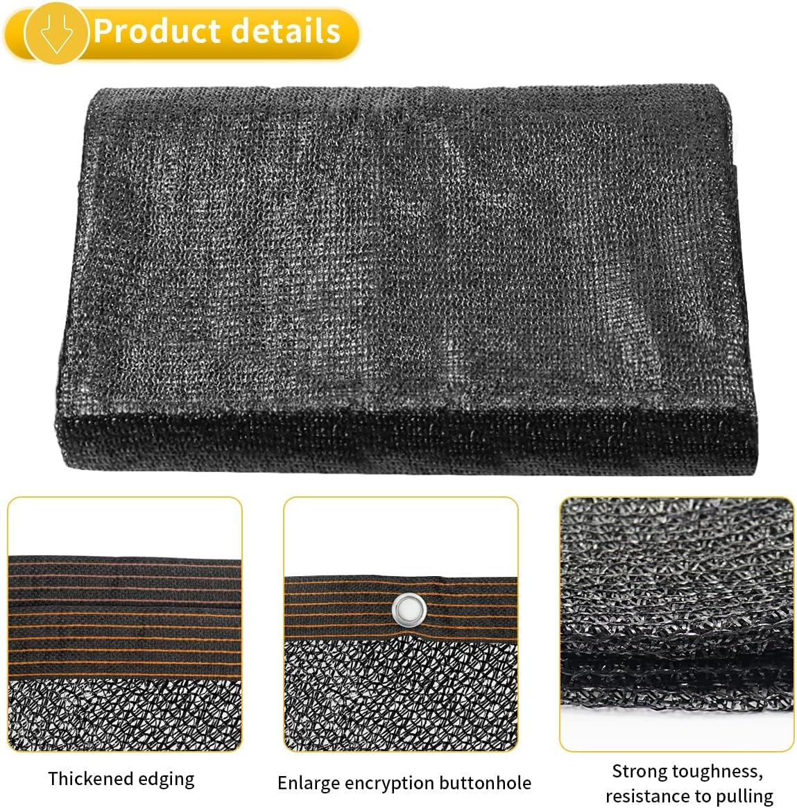 40% Shade Cloth Garden Shade Mesh Net without Grommets - Sun Shade Cover for Pergola, Patio Plants, Greenhouse, Chicken Coop, Outdoor(6.5Ft X 13Ft) image number 1