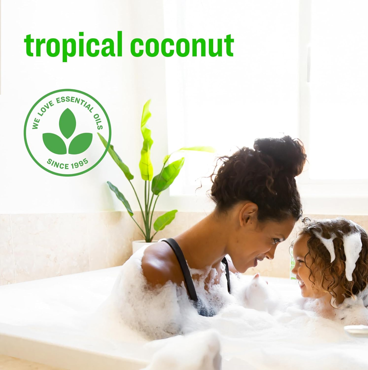 Everyone 3-In-1 Kids Soap, Body Wash, Bubble Bath, Shampoo, 32 Ounce (Pack of 2), Tropical Coconut, Made with Essential Oils for Toddlers, Tweens and Teens image number 1