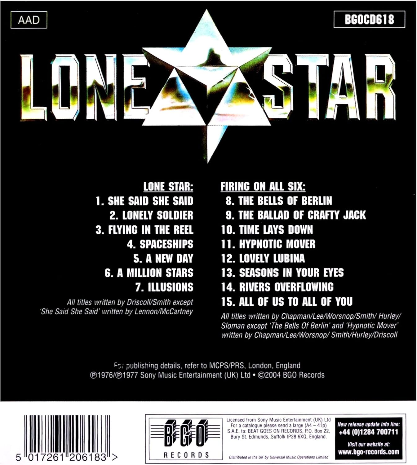Lone Star / Firing on All Six (Remastered) image number 1