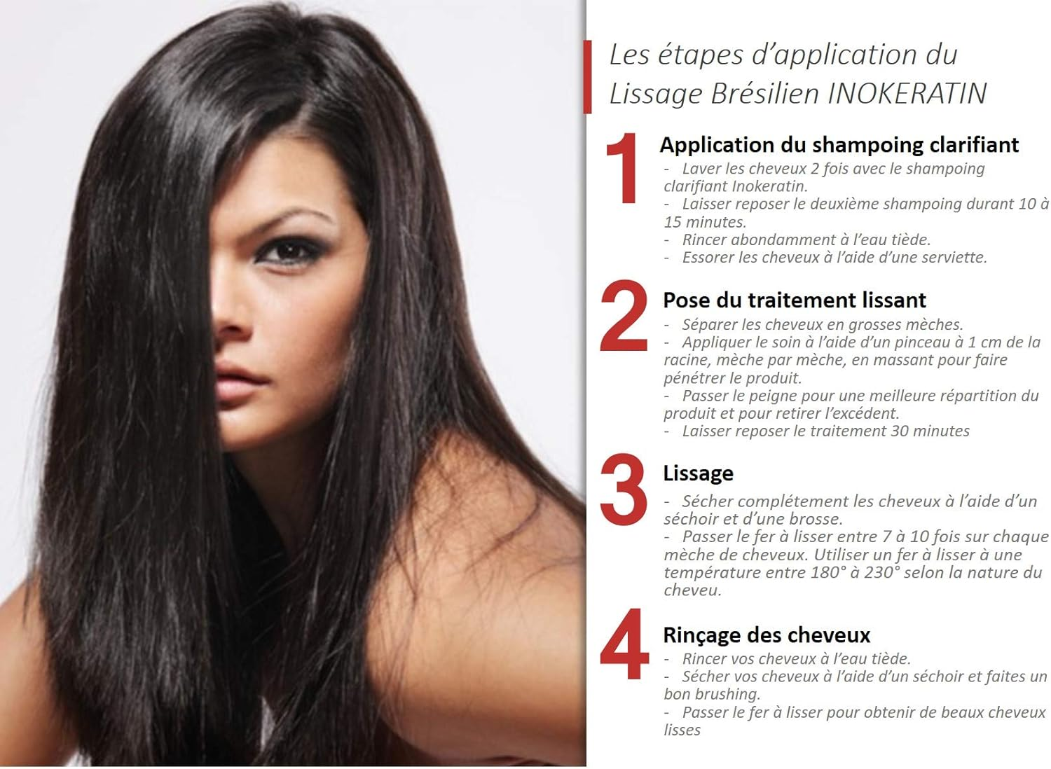 Set for Brazilian Hair Straightening Inokeratin 500 Ml with Keratin and Argan Oil without Formaldehyde (Set for Hair Straightening 2 X 500 Ml)