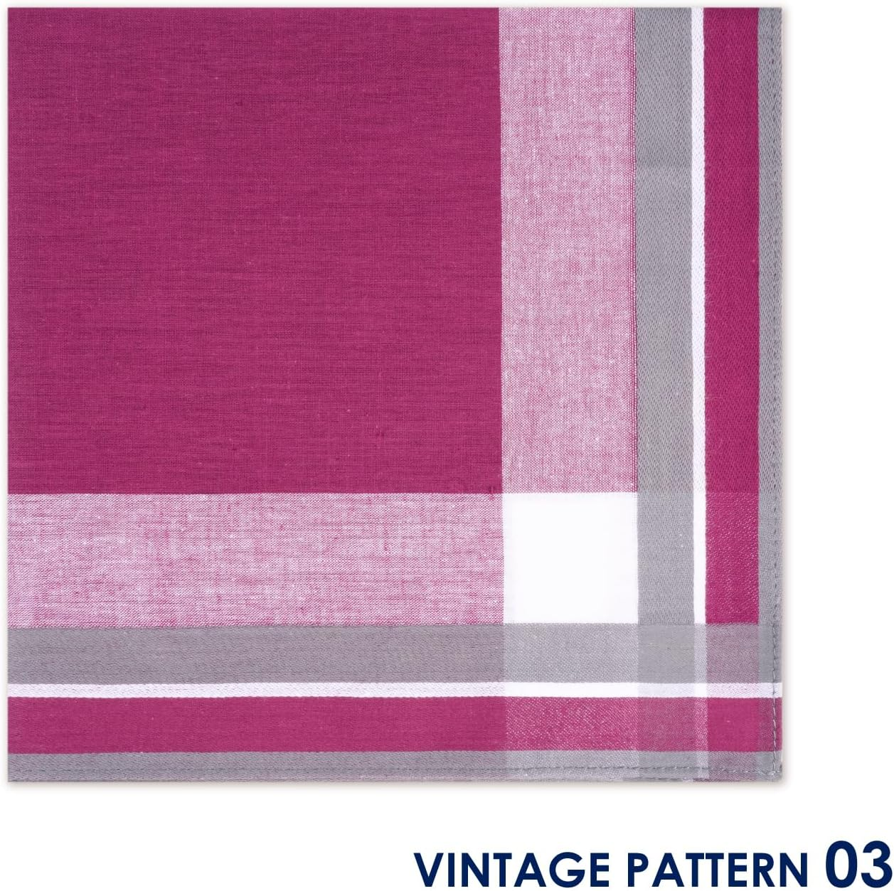 Selected Hanky Men'S Cotton Handkerchief 6 Piece Gift Set, - Pattern 11 image number 7