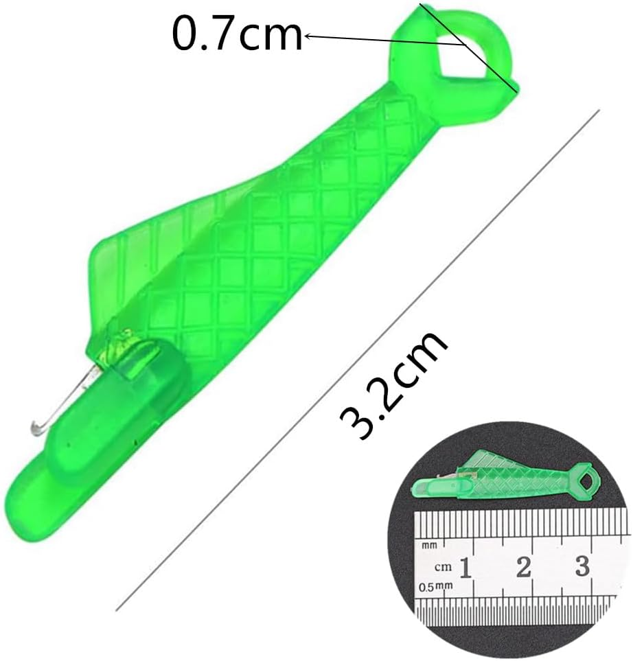 40PCS Generic Fish Mouth Sewing Machine Needle Threader, Granmagazz 2024 Upgrade Automatic Sewing Needle Threader, Fish Type Needle Threader, Quick Sewing Machine Loop Easy Selfthread Needle Threaders Tool image number 2