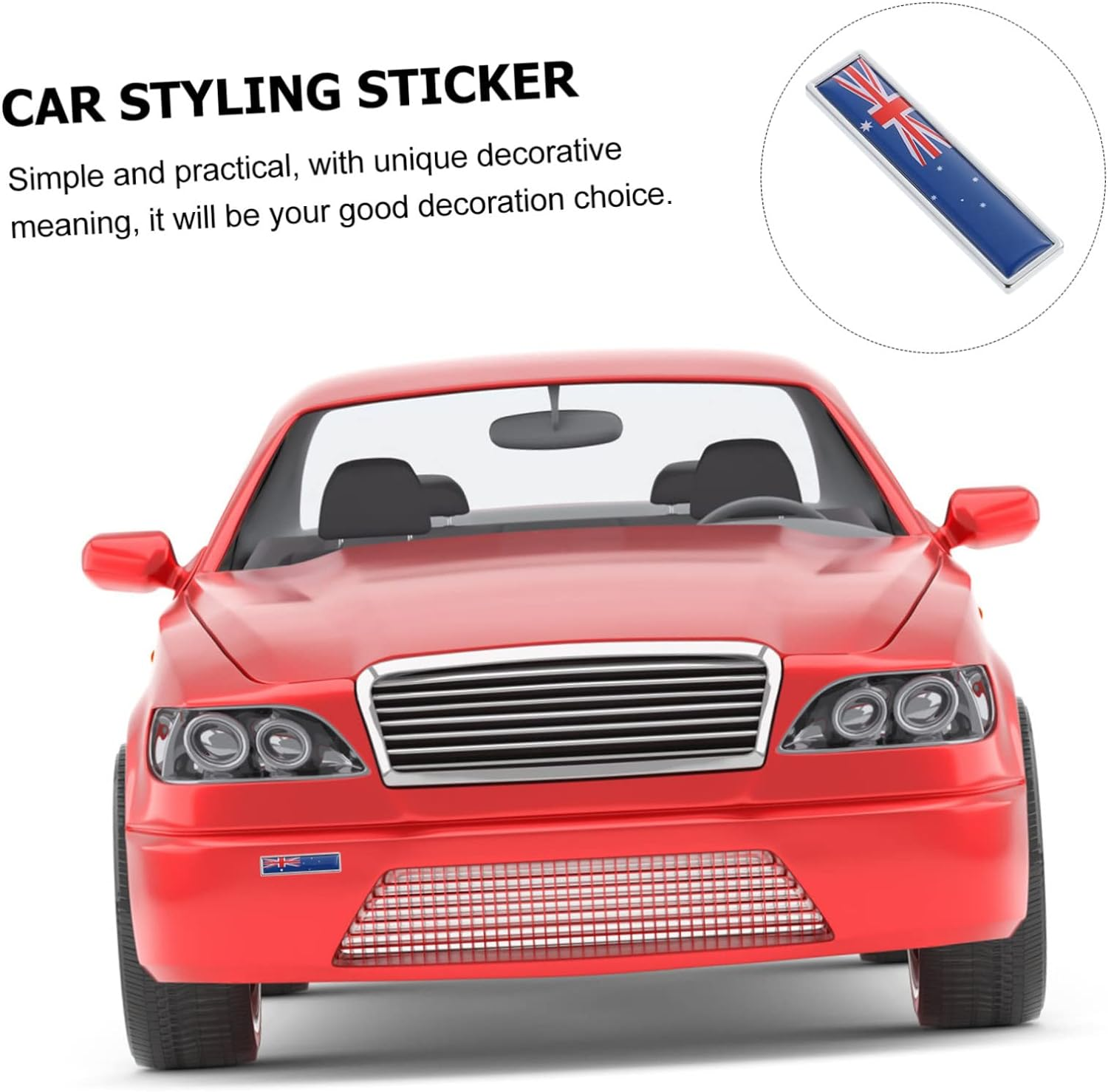 GRIRIW 2Pcs Flag Metal Stickers Car Metal Australia Flag Car Decal Sports Party Decal United Kingdom Truck Stickers Patriotic UK Zinc Alloy Accessories Unique - Multi image number 3