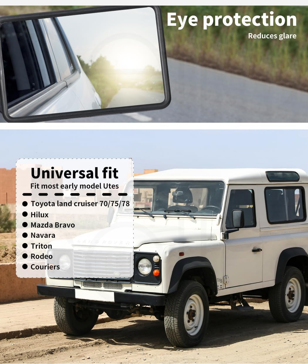 Manan Door Side Mirrors Rear View for Toyota HILUX UTE Landcruiser Head Left Right Pair 70 75 78 image number 4