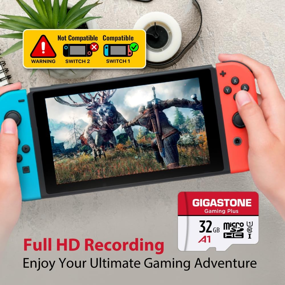 [Gigastone] Micro SD Card 32GB, Gaming Plus, Microsdhc Memory Card for Nintendo-Switch, Smartpone, Roku, Full HD Video Recording, UHS-I U1 A1 Class 10, up to 90Mb/S, with Microsd to SD Adapter image number 6