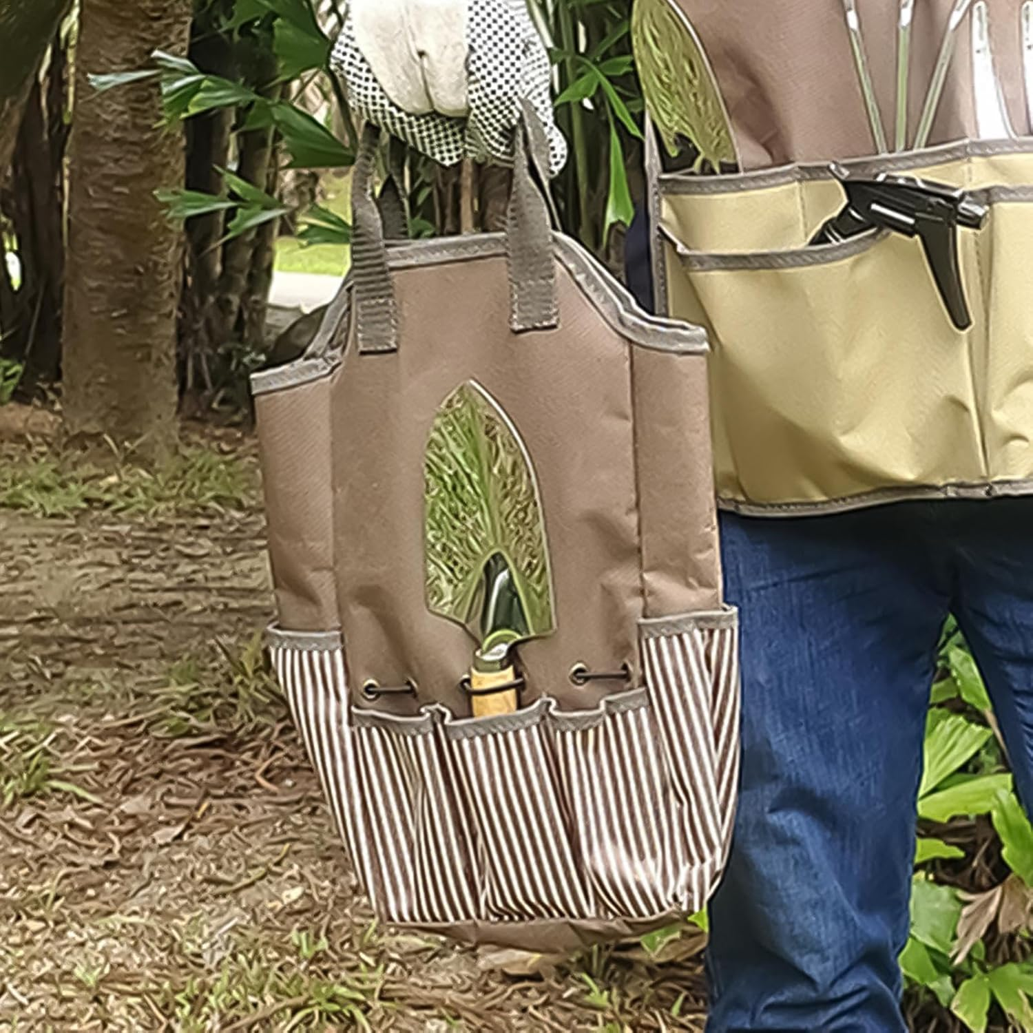 Nuyhgtr Garden Tote Bag, Gardening Tote Bag, Outdoor Tote Bag, Tote Bag, Deluxe Garden Tool Storage Bag and Home Organizer with Pockets, Good for Storage in Garden Supply image number 1