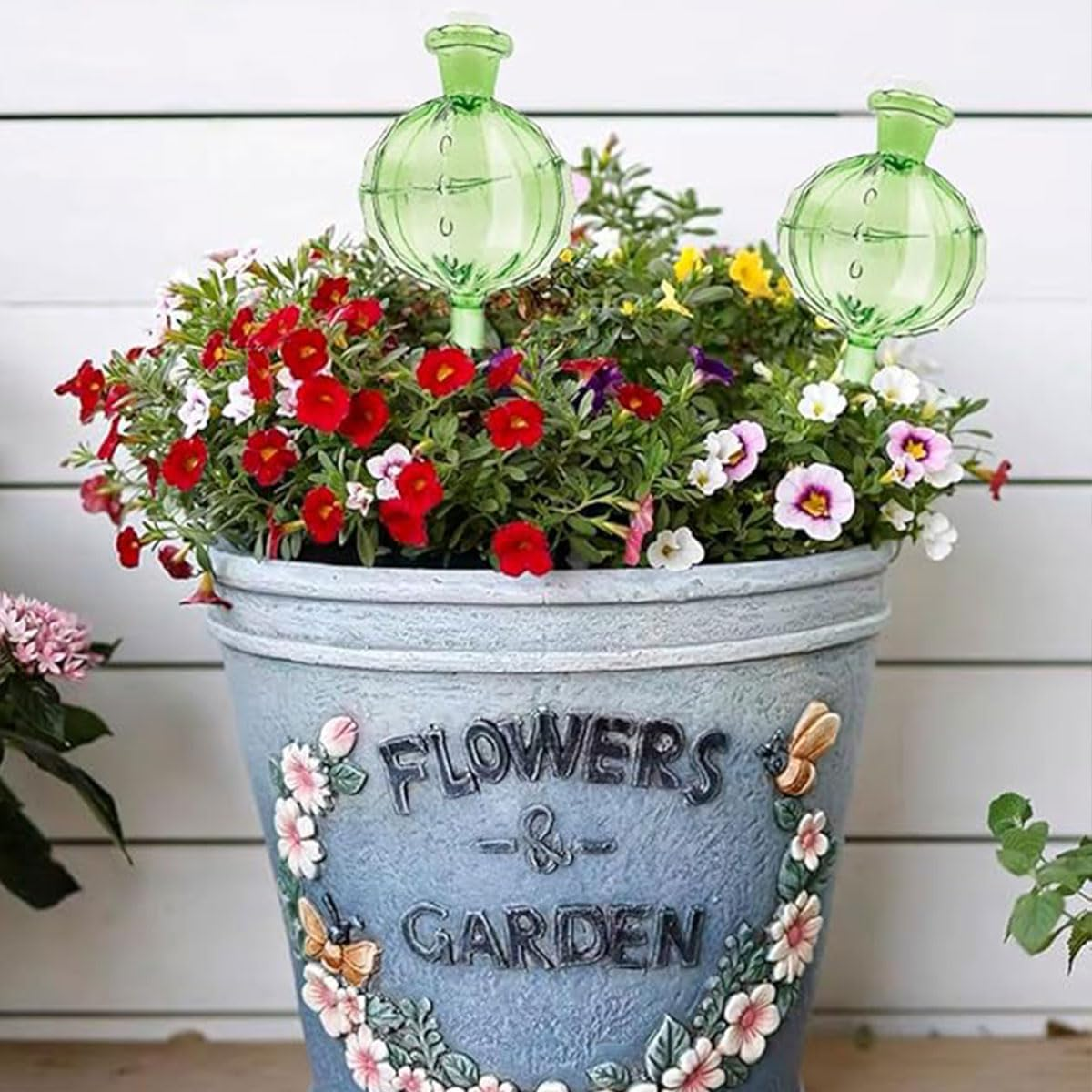 AIMALL Automatic Glass Watering Globes for Plants, 2-Pack 9-Inch Decorative Self-Watering Bulbs, Drip Irrigation for Indoor and Outdoor Potted Flowers and Succulents image number 6