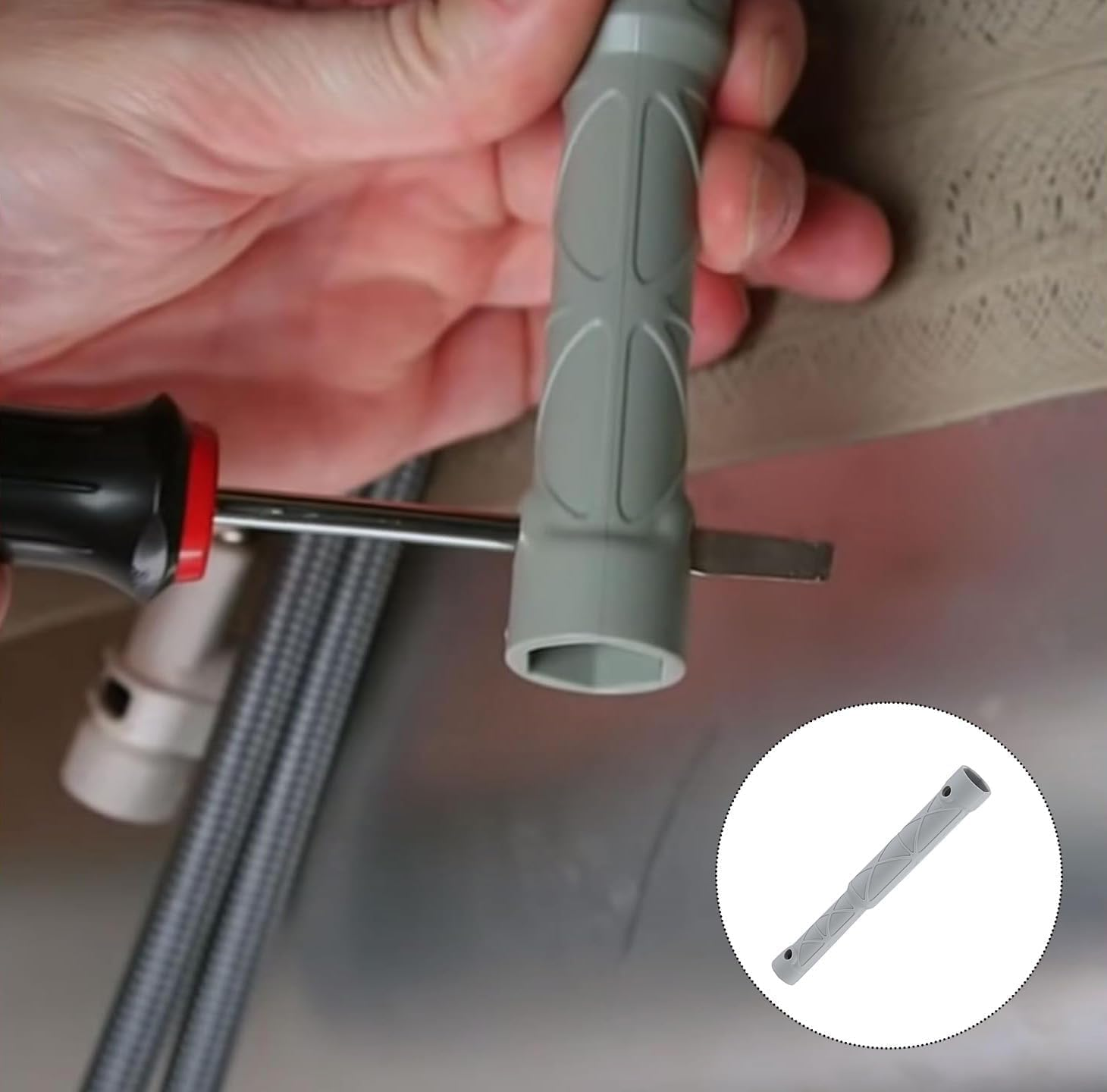 Moen118305 Faucet Installation and Removal Tools Compatible with Moen Kitchen Sink Faucet, Wrench for Tightening and Loosening image number 4