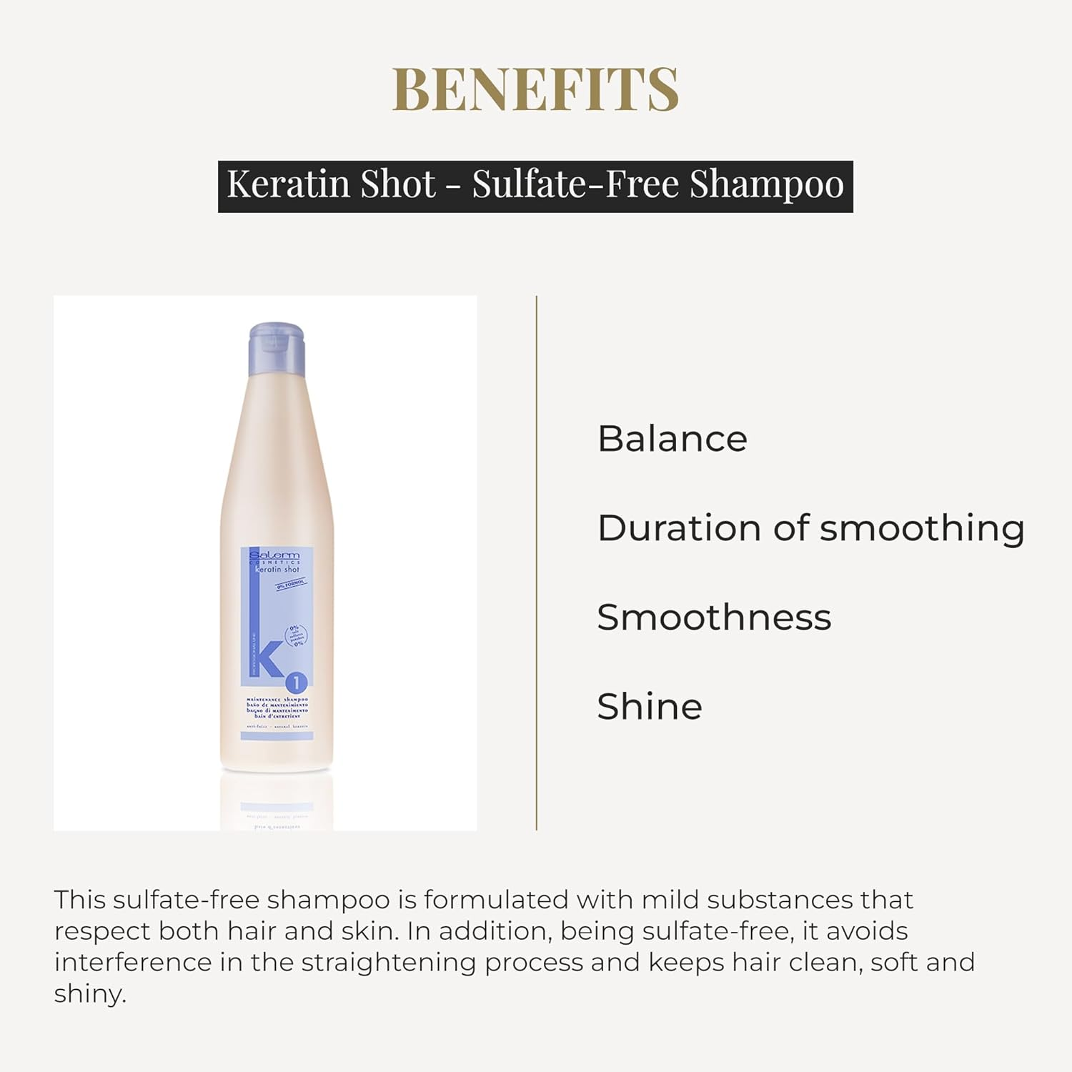 Keratin Shot Maintenance Shampoo 500 Ml image number 1