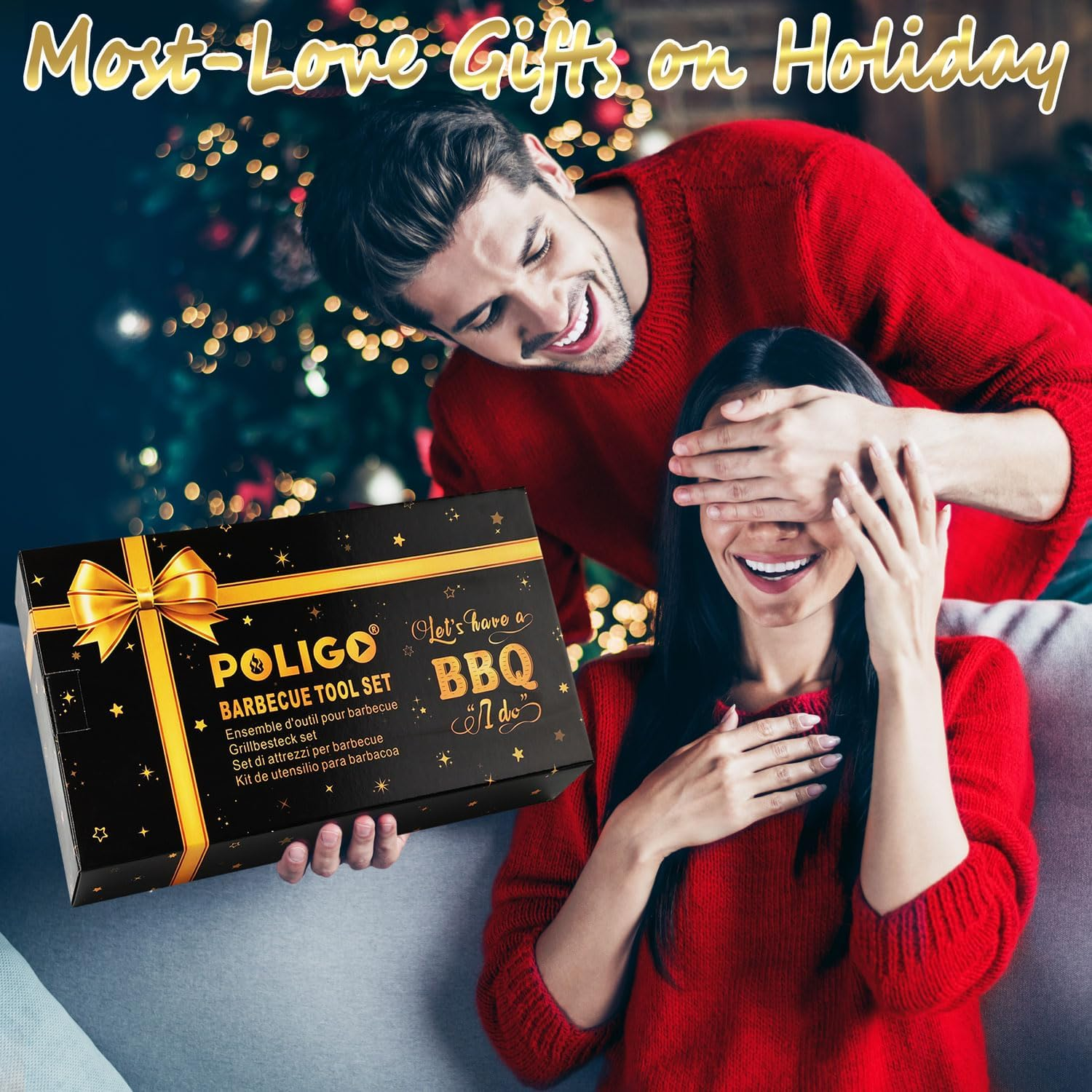 POLIGO 7PCS Golf-Club Style BBQ Tools Set Grilling Tools with Rubber Handle - Stainless Steel Grilling Accessories for Outdoor Grill Set Premium Grill Utensils Set Christmas Birthday Gifts for Men Dad - Black image number 4