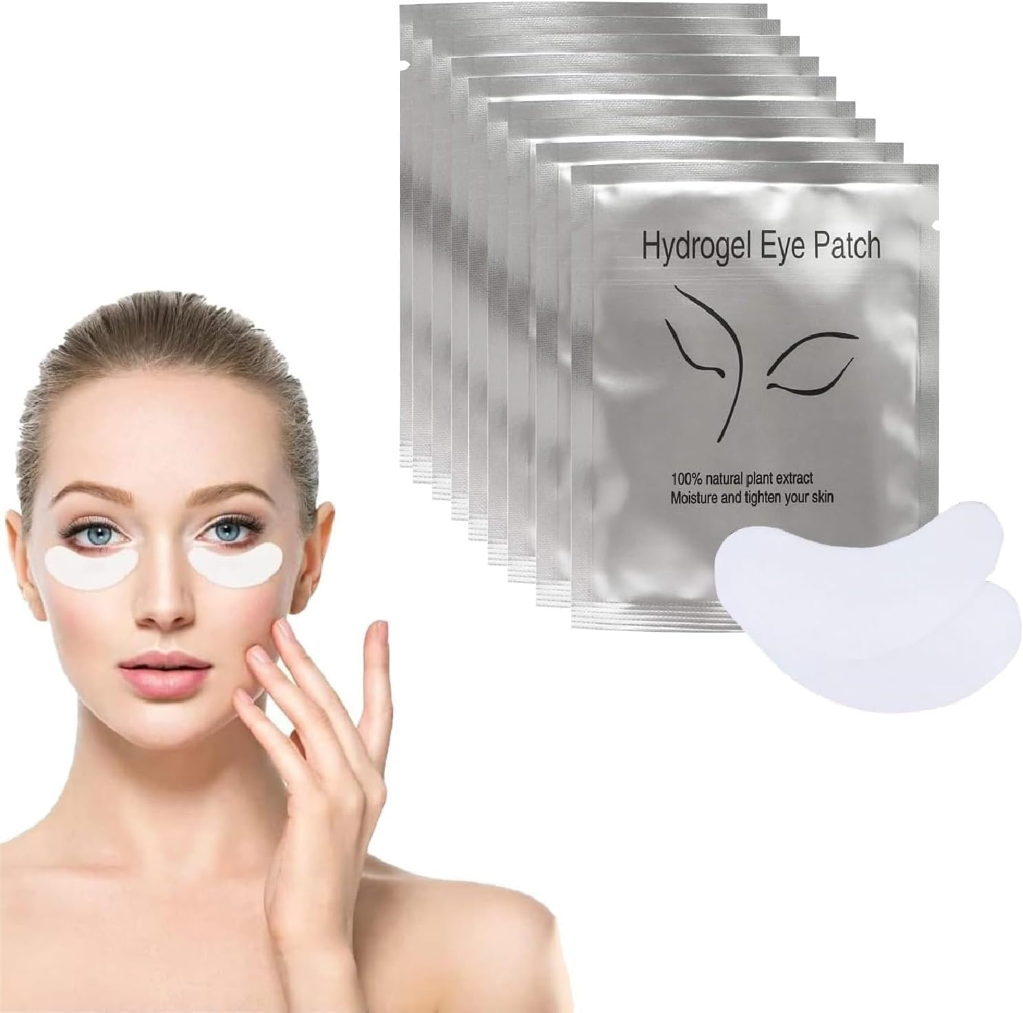 60Pcs JUYOU Reallygood Gel Crystal Collagen Eye Pads, West&Month 30 Pairs Seaweed Firming Eye Mask, under Eye Mask for Moisturizing, Fine Lines, Dark Circles& Puffy Eyes under Eye Patches (Green)