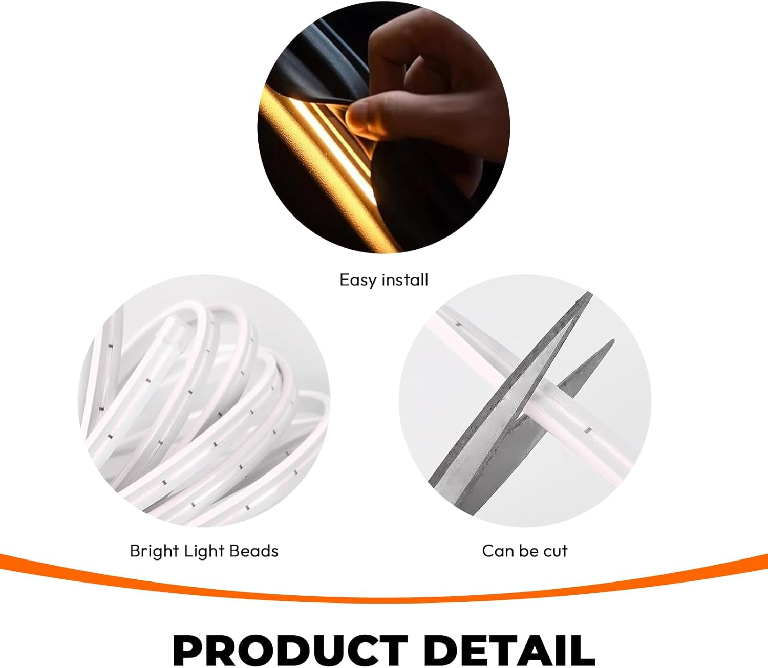 MAEZOE Car LED Boot Light Strip 4M &ndash; Warm White Silicone Interior Ambient Lighting for Trunk, SUV, 4X4 &ndash; Waterproof, Easy Install, Universal Fit for Drivers & Families image number 2