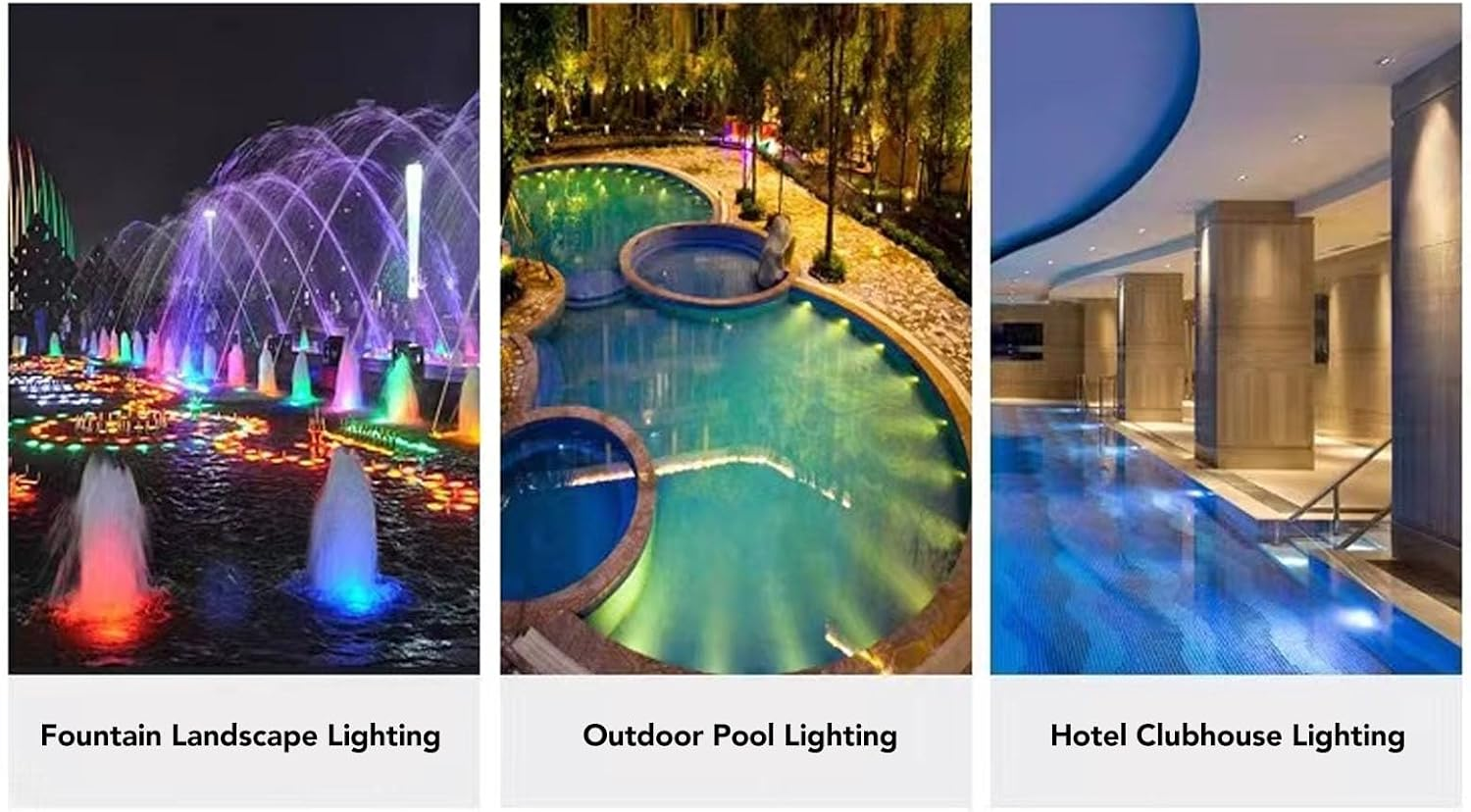 Cryfokt Underwater Pool Lights IP68 Waterproof High Brightness Lighting for Swimming Pool Landscape 12V Supply (Pure White 12W) image number 3