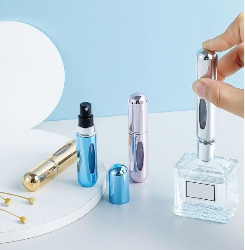 4 Pcs Pack of 5Ml Portable Mini Refillable Perfume Atomizer Bottle - Travel Size Perfume Travel Bottle, Scent Pump Case for On-The-Go Use image number 1
